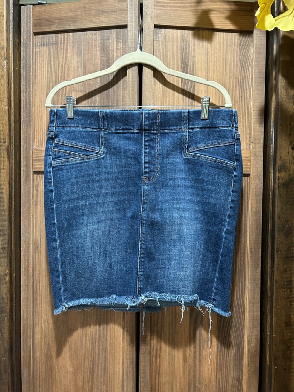 Liverpool Dark Blue Denim Mini Skirt